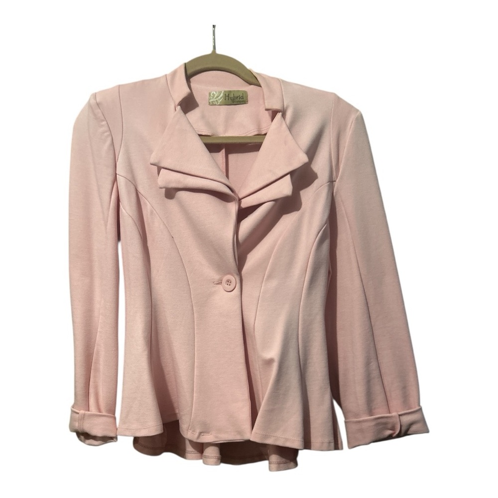 Hybrid & Company Pink Blazer Tailored Suit Jacket